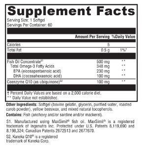 CoQ Ultimate 100 mg 60 Softgels