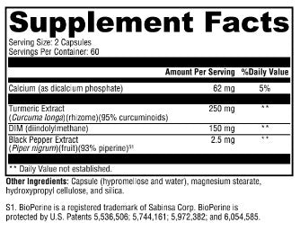 DIM/Curcumin 120 Capsules